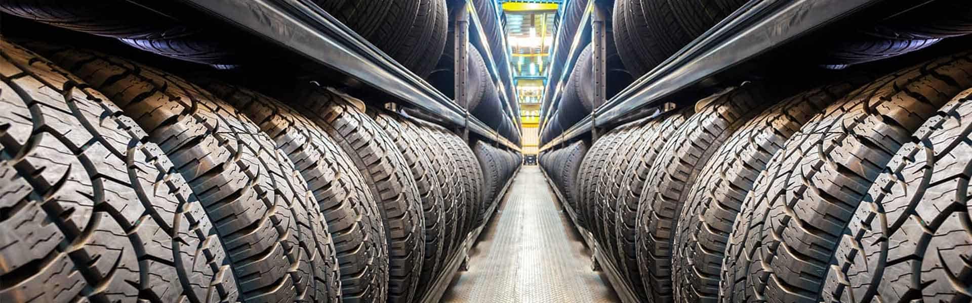 tyres in a factory